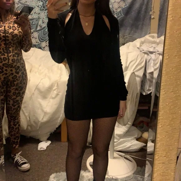 Lioness Black Halter Knit Dress - Picture 6 of 6